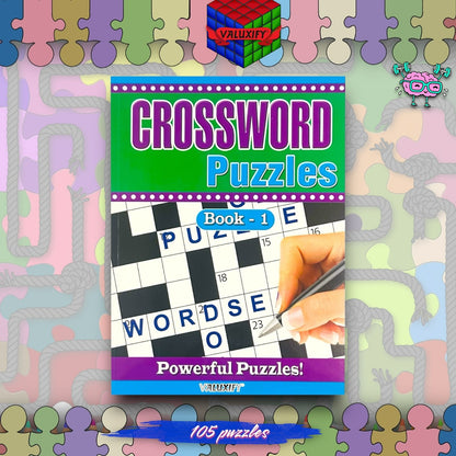 2 | Crossword Puzzles A4 Large Print Puzzle Book Trivia Fun Adult Children Brain
