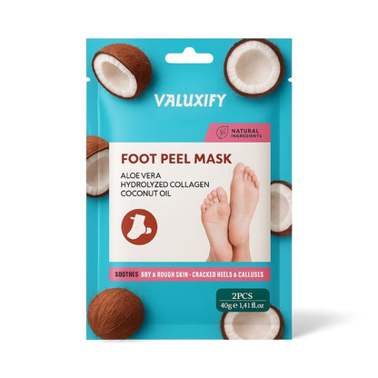 12 Coconut Exfoliating Foot Peel Mask