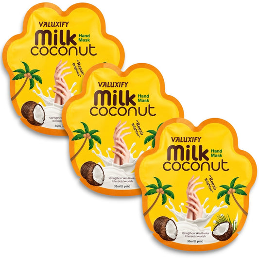 Milk Coconut Hand Mask Hydrating Moisturising Repair Dry Cracked Soft Hands