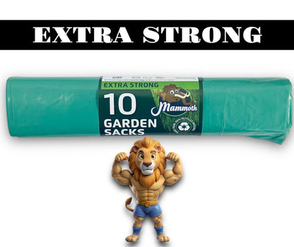 GARDEN WASTE SACKS BAGS EXTRA STRONG GARDEN GREEN RUBBISH BIN BAGS 80L