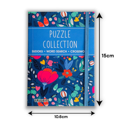 A6 Premium Puzzle Book Crossword Sudoku Word Search Travel Brain Activity Puzzle