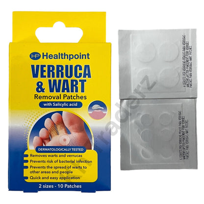 Verruca Wart Remover Patches Salicylic Acid Treatment – 20 Patches (2 x 10)
