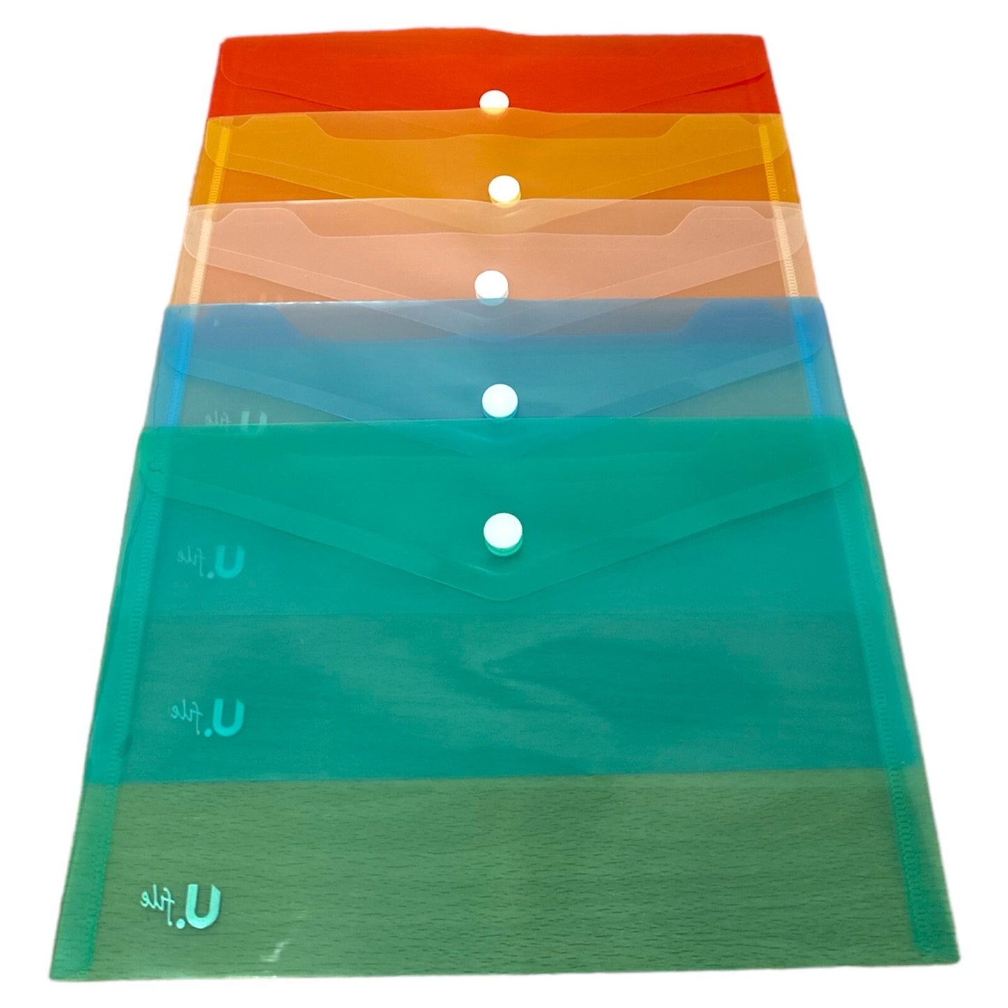 A5 Plastic Wallets Document Wallet Files Folders Filing School Office Home 5pk