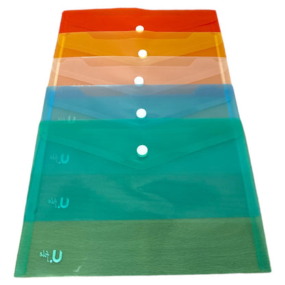 A5 Plastic Wallets Document Wallet Files Folders Filing School Office Home 5pk