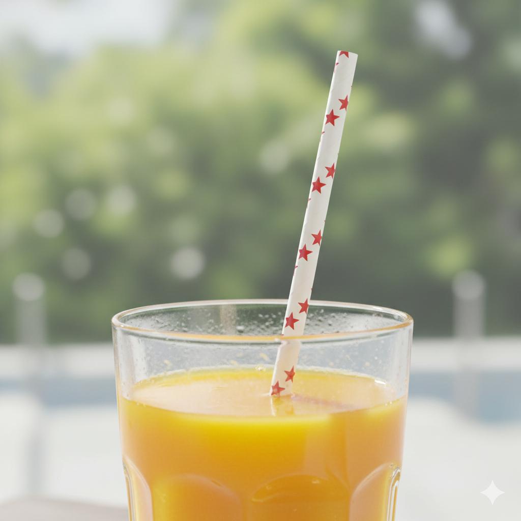 Valuxify 25x Disposable Paper Straws Stars Eco Friendly Retro Design for Parties & Everyday Use UK Made