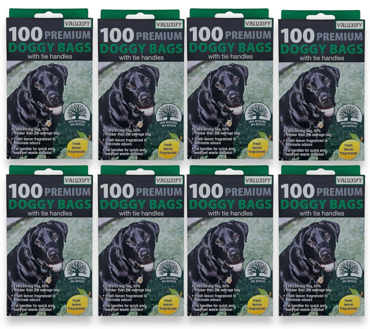 Tidzy strong dog waste bags with tie handles, 800 pack, leak-proof 26×29 cm