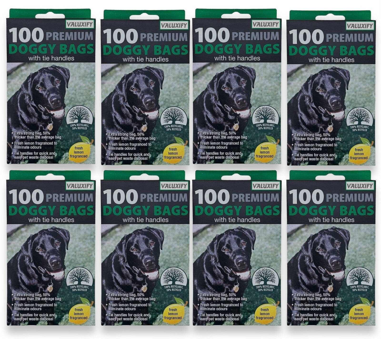 Tidzy strong dog waste bags with tie handles, 800 pack, leak-proof 26×29 cm