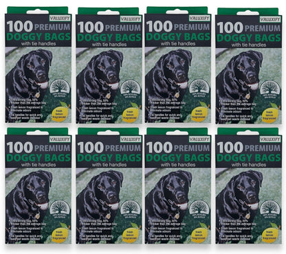 Tidzy strong dog waste bags with tie handles, 800 pack, leak-proof 26×29 cm