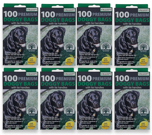 Tidzy strong dog waste bags with tie handles, 800 pack, leak-proof 26×29 cm