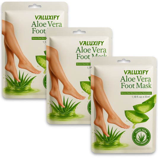 3x Aloe Vera Exfoliating Peel Off Foot Mask Remove Hard Dead Skin Sock Soft Feet