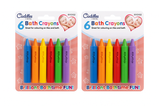Cuddles Bath Crayons – 12 Pack, Assorted Colors