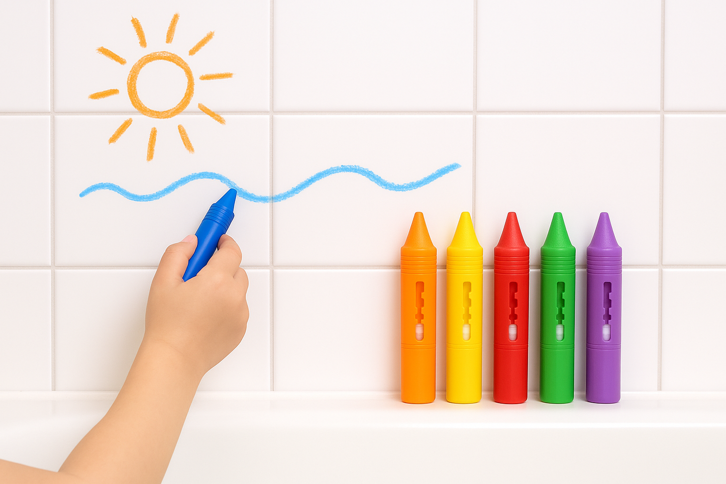 Cuddles Bath Crayons – 12 Pack, Assorted Colors