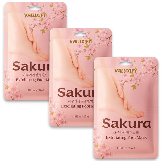 cherry foot peel mask 3 pack exfoliating hard skin remover soft smooth feet
