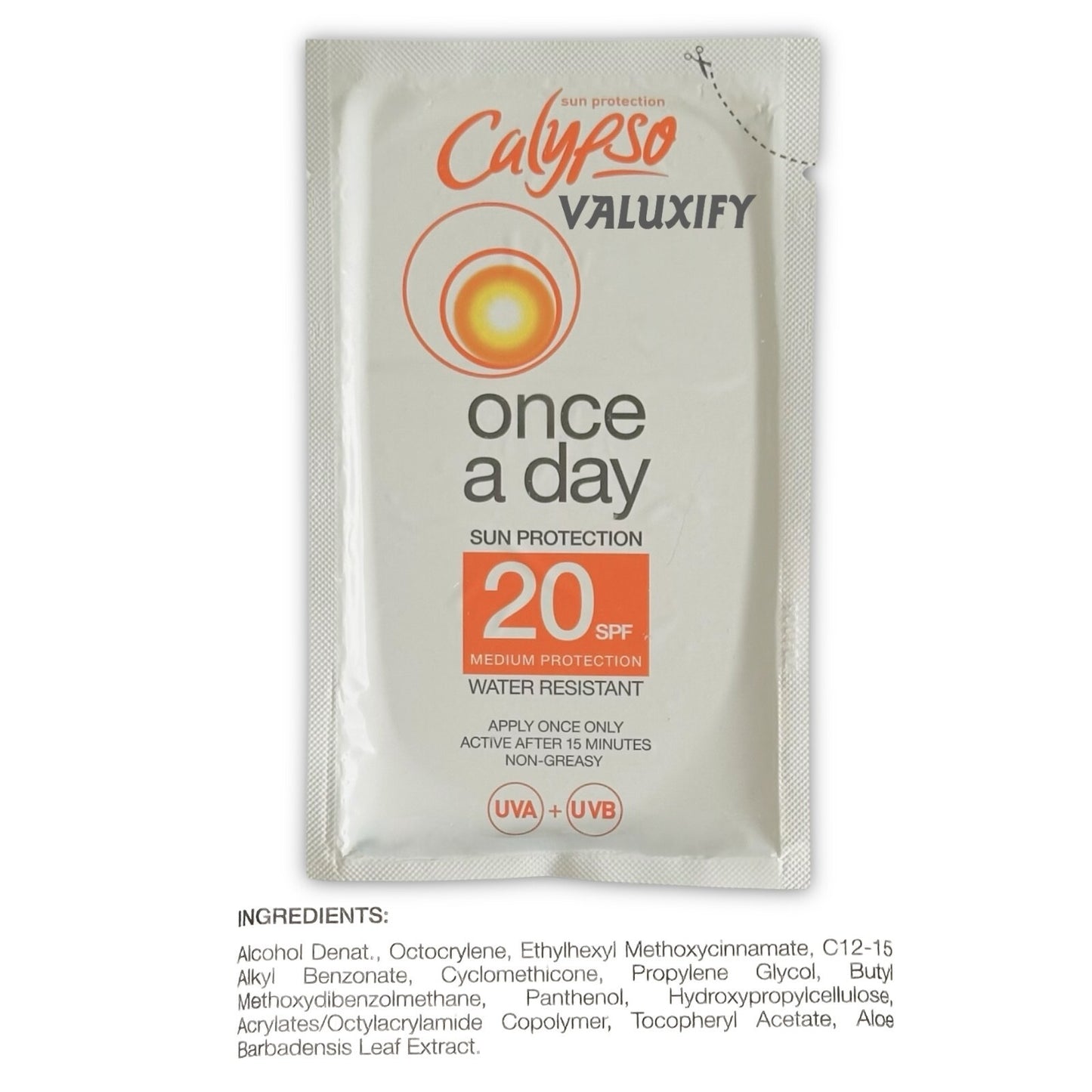 Calypso Once a Day Sun Protection Lotion Sachet with SPF 20 40ml