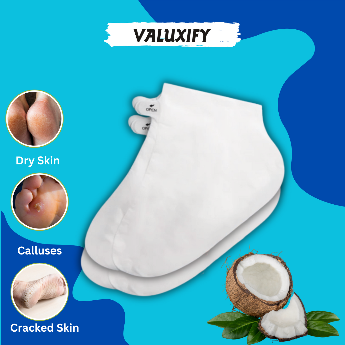 Derma v10 Moisturising Exfoliating Foot Mask