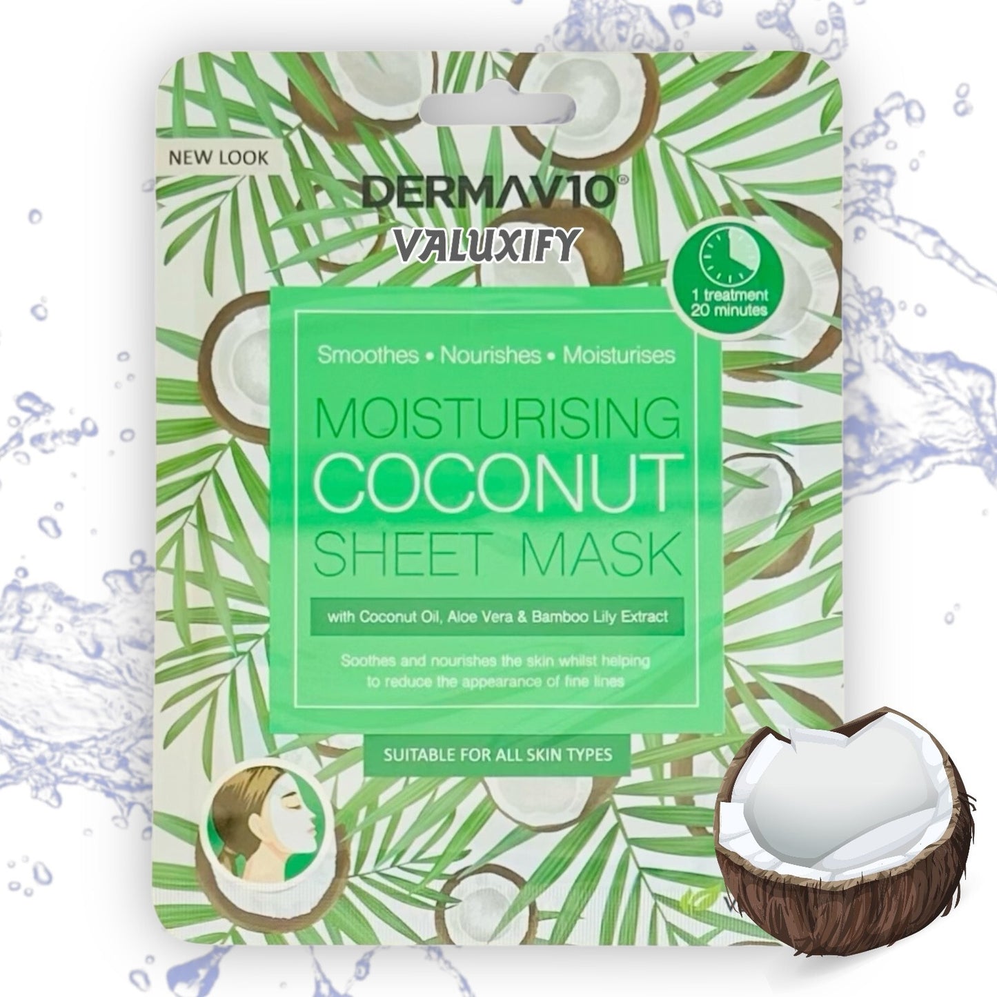 Derma v10 Moisturising Face Mask