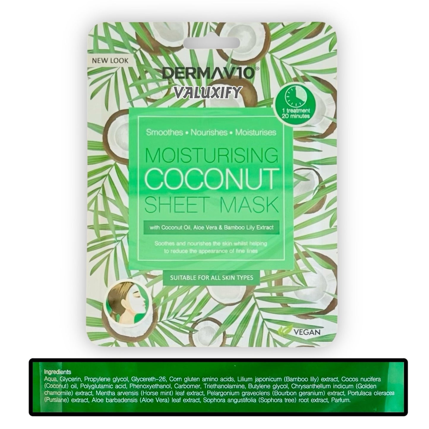 Derma v10 Moisturising Face Mask