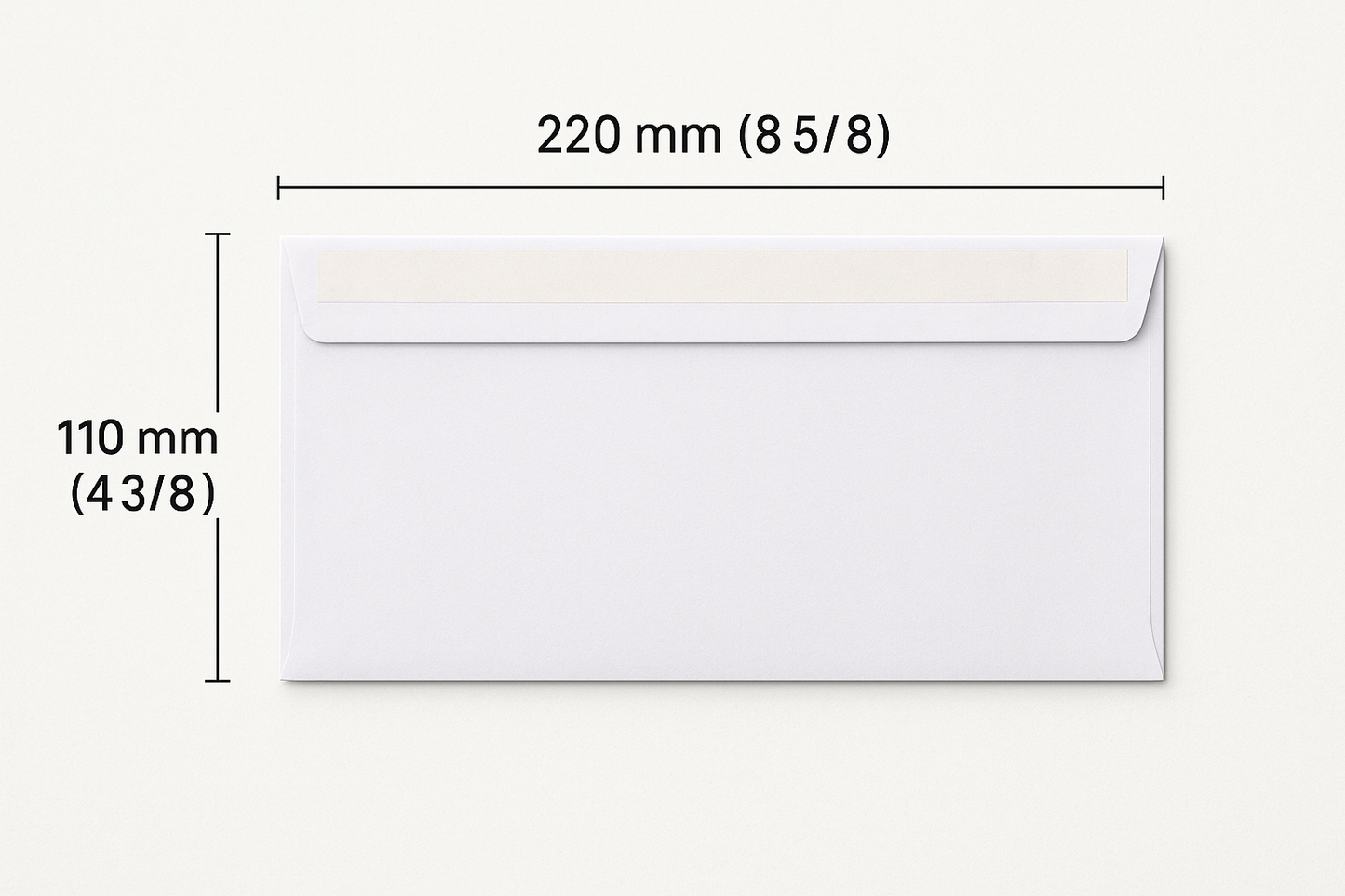 40 | DL White Envelope Peel And Seal Plain 110mm X 220mm