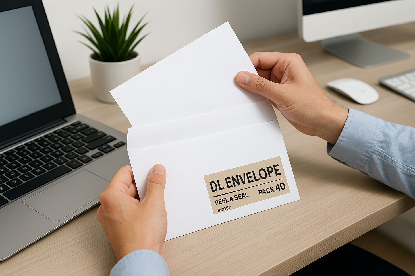 40 | DL White Envelope Peel And Seal Plain 110mm X 220mm