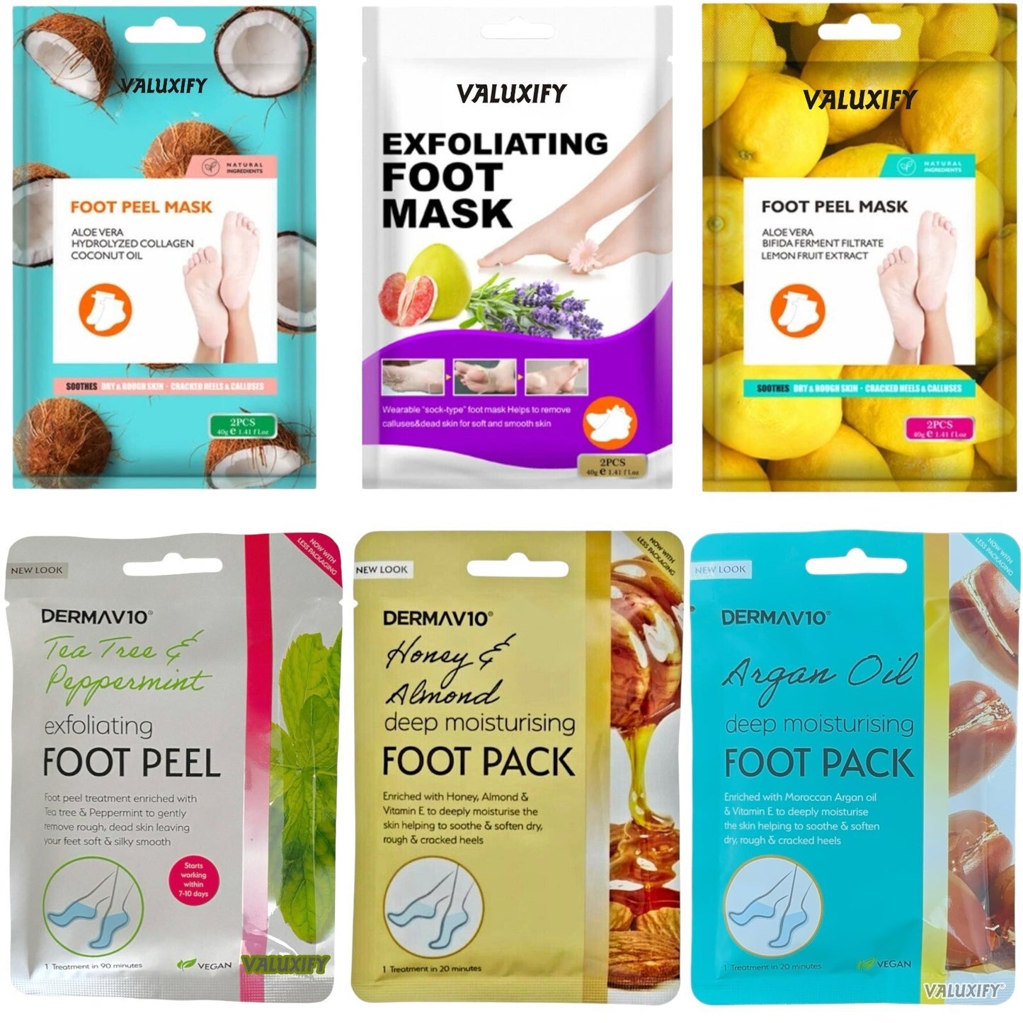Derma v10 Moisturising Exfoliating Foot Mask