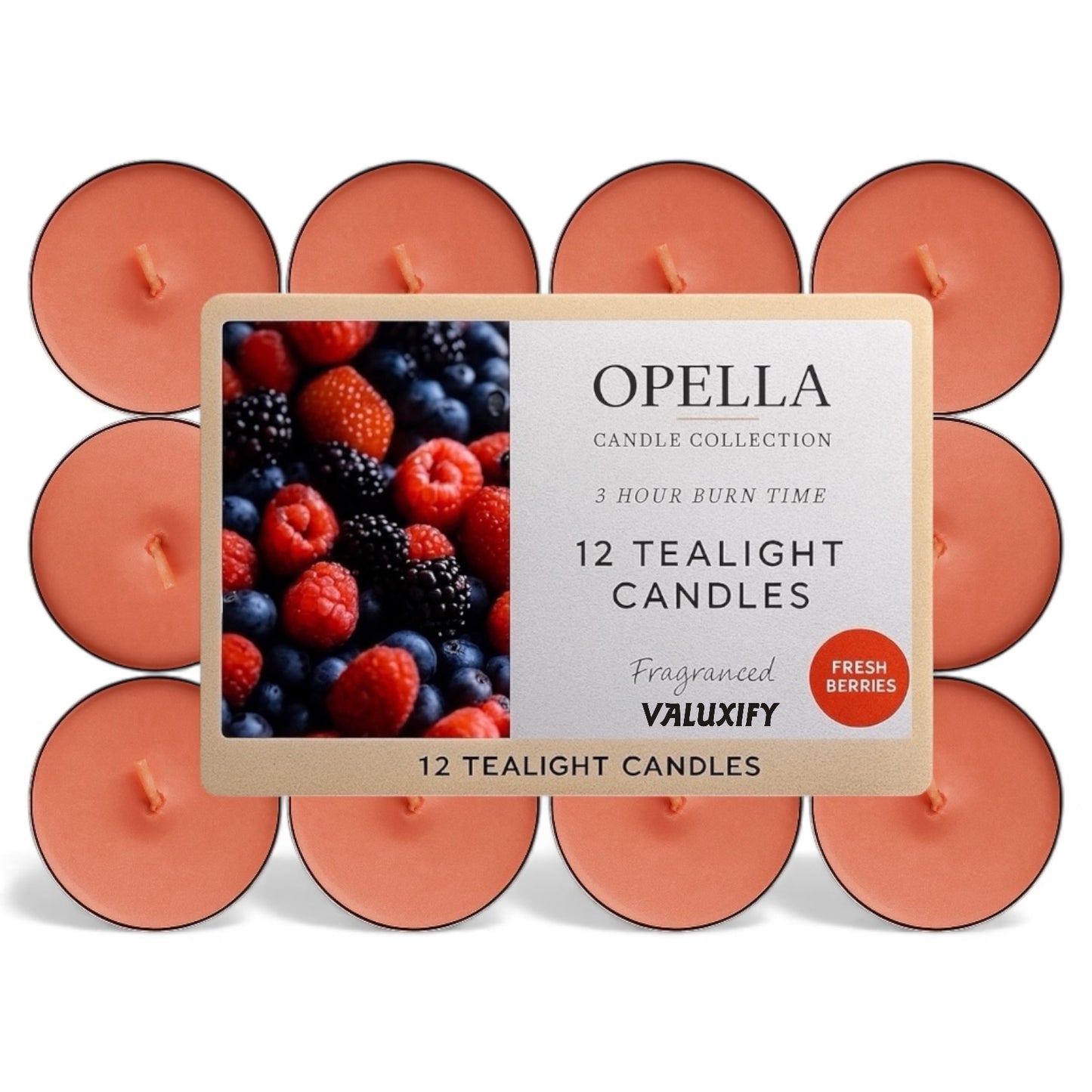 Opella scented tea lights pack of 12