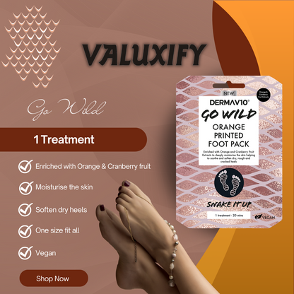 Derma v10 Moisturising Exfoliating Foot Mask