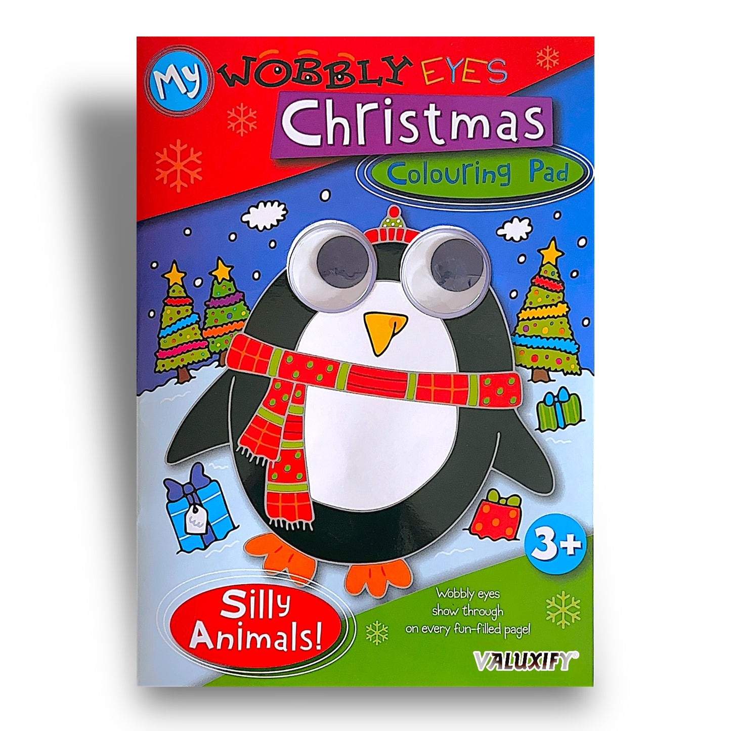 Christmas Colouring Book Kids Children Books Activity Sticker Woobly Eyes