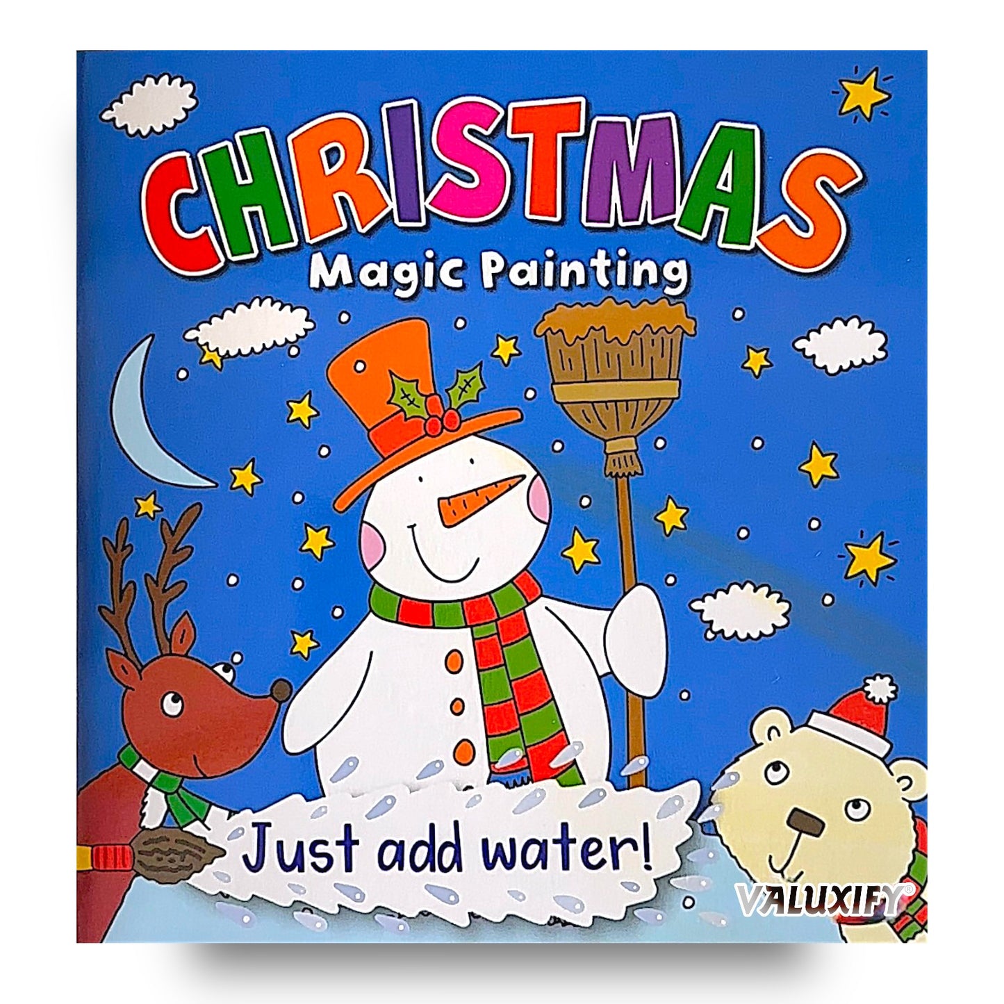 Christmas Colouring Book Kids Children Books Activity Sticker Woobly Eyes