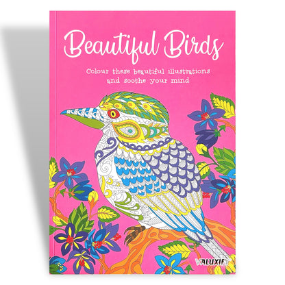 Adult Anti Stress Colouring Book Animals Birds Butterflies Jungle Ocean Colour