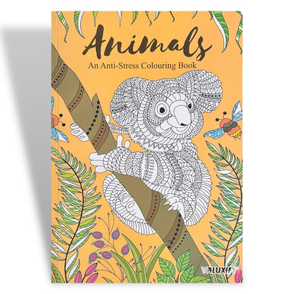 Adult Anti Stress Colouring Book Animals Birds Butterflies Jungle Ocean Colour