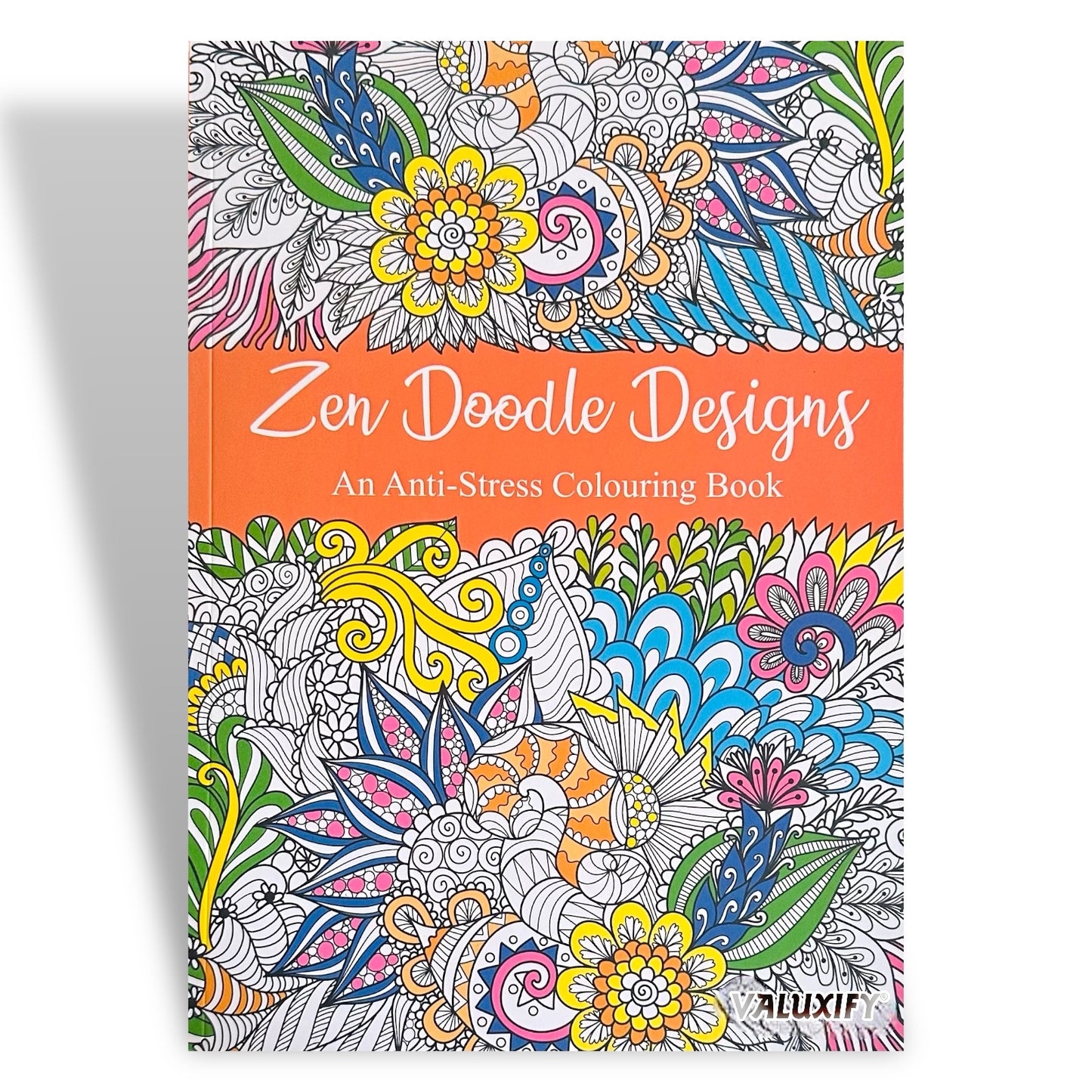 Adult Anti Stress Colouring Book Flowers Patterns Zen Doodle Mindfulness Floral
