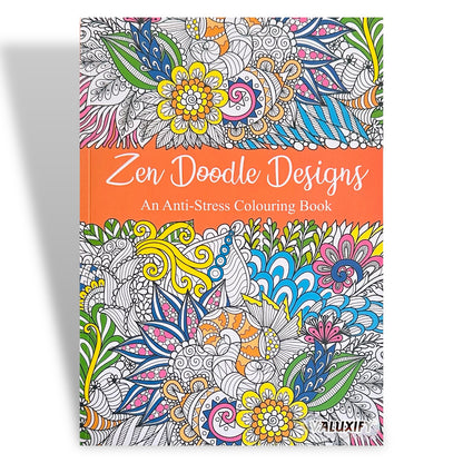 Adult Anti Stress Colouring Book Flowers Patterns Zen Doodle Mindfulness Floral