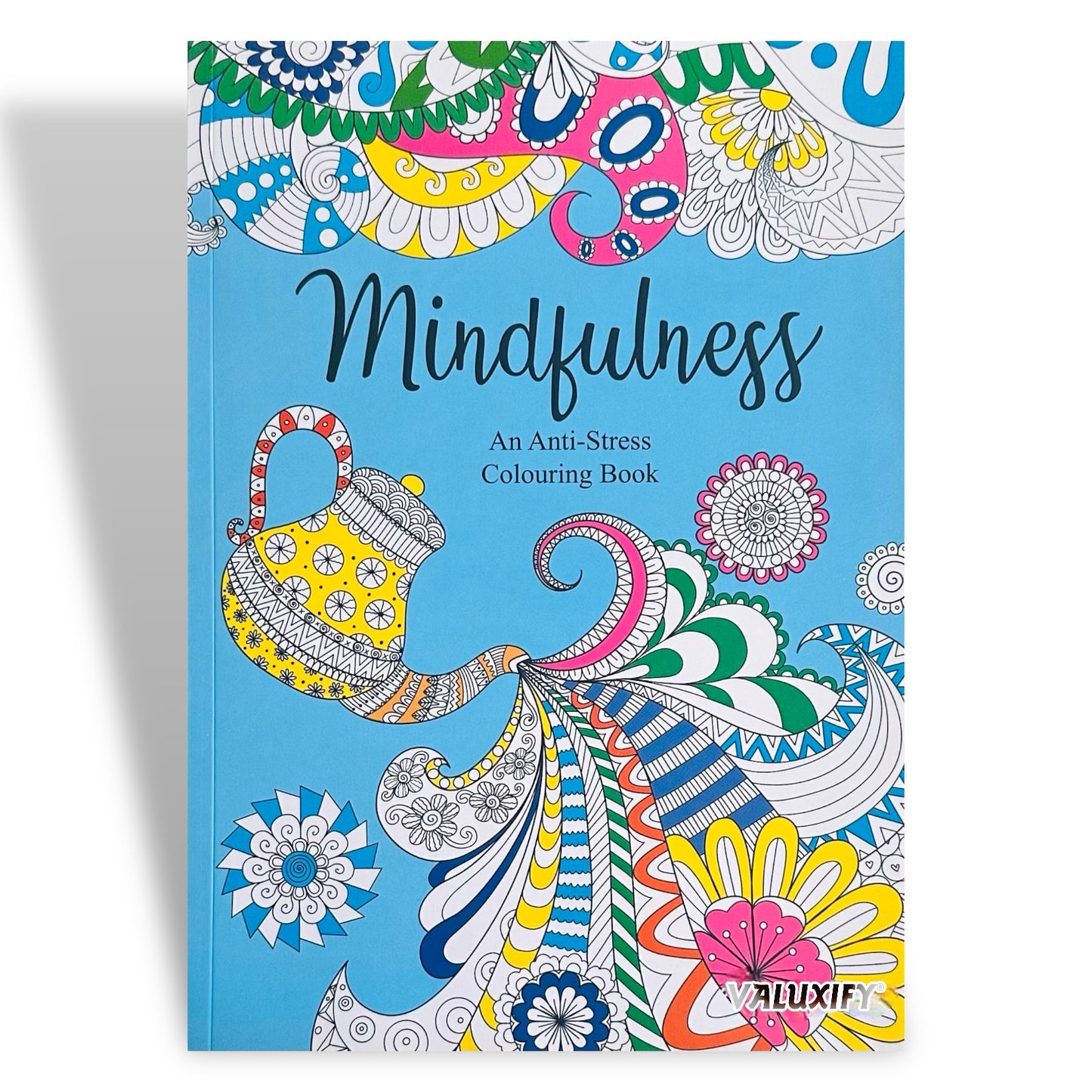 Adult Anti Stress Colouring Book Flowers Patterns Zen Doodle Mindfulness Floral