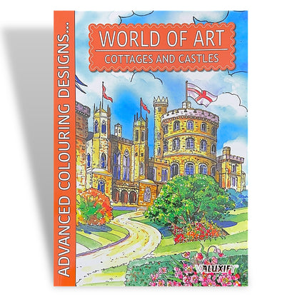 Adult Anti Stress Colouring Book Country Scenes London Nature Famous Places