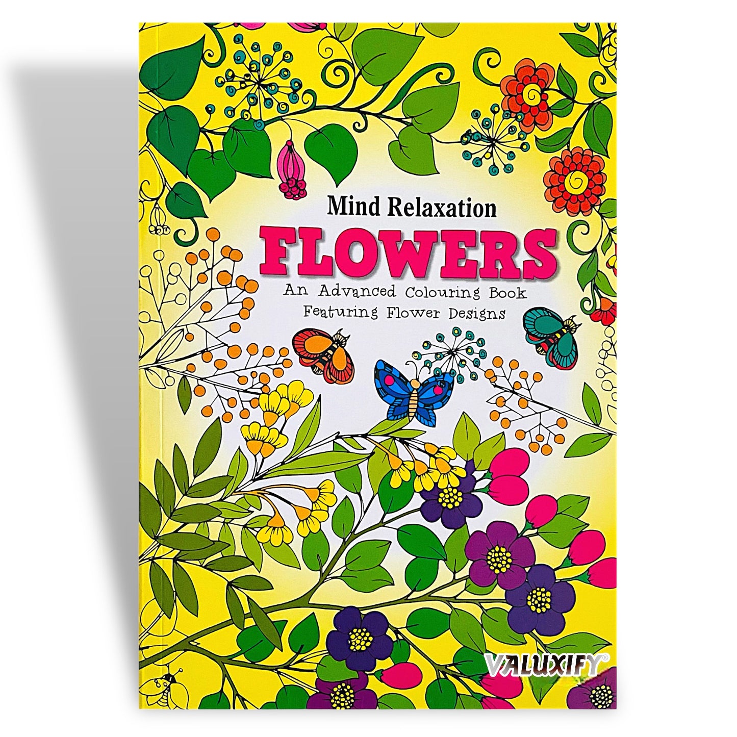 Adult Anti Stress Colouring Book Flowers Patterns Zen Doodle Mindfulness Floral