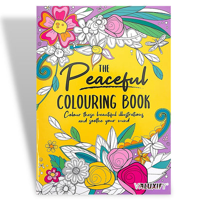 Adult Colouring Books Anti Stress Mind Relaxing Therapy Creative Peaceful Book