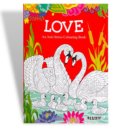 Adult Anti Stress Colouring Book Fashion Love Inspirational Quotes Word Search