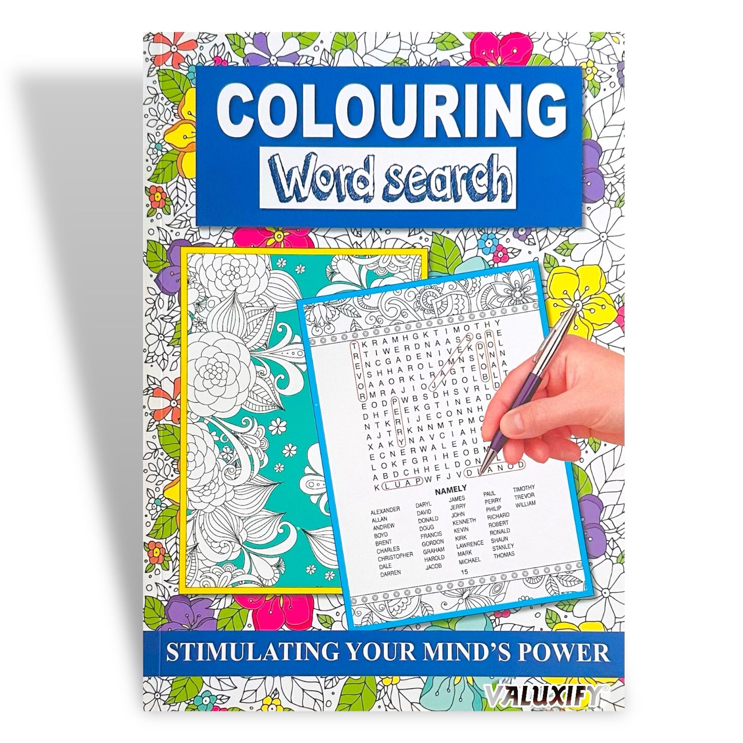 Adult Anti Stress Colouring Book Fashion Love Inspirational Quotes Word Search