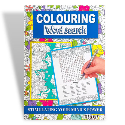 Adult Anti Stress Colouring Book Fashion Love Inspirational Quotes Word Search