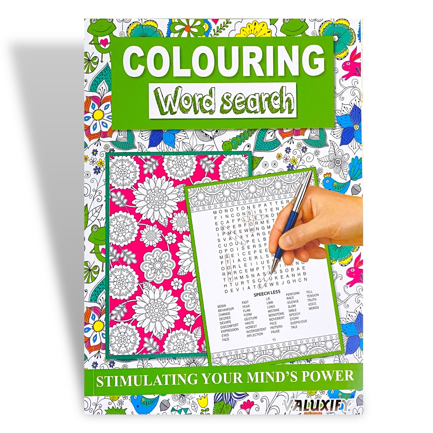 Adult Anti Stress Colouring Book Fashion Love Inspirational Quotes Word Search