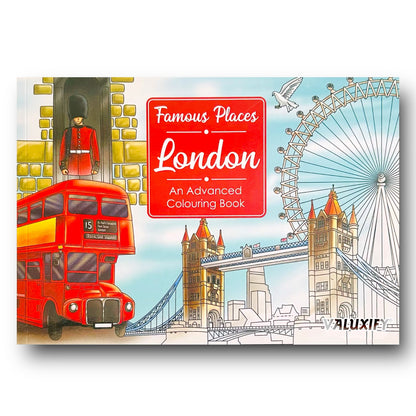 Adult Anti Stress Colouring Book Country Scenes London Nature Famous Places