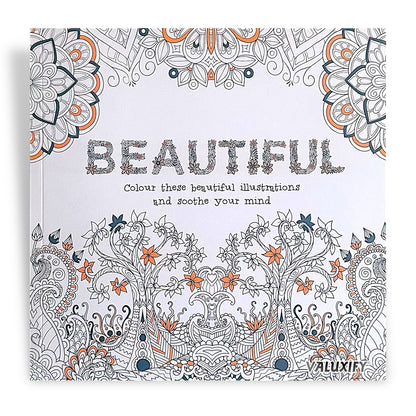 Adult Anti Stress Colouring Book Happy Love Mindfulness Tranquil Relaxing Colour