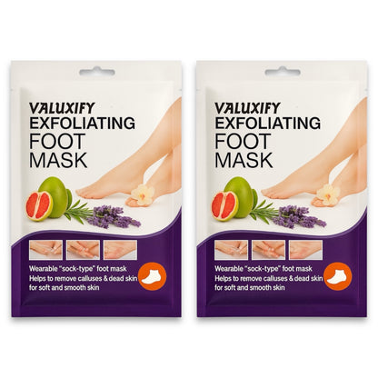 exfoliating foot mask lavender pack of 2 peel socks lactic acid grapefruit extract
