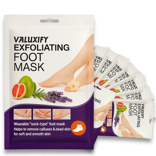 Lavender Exfoliating Foot Mask bulk pack of 12 on a white background