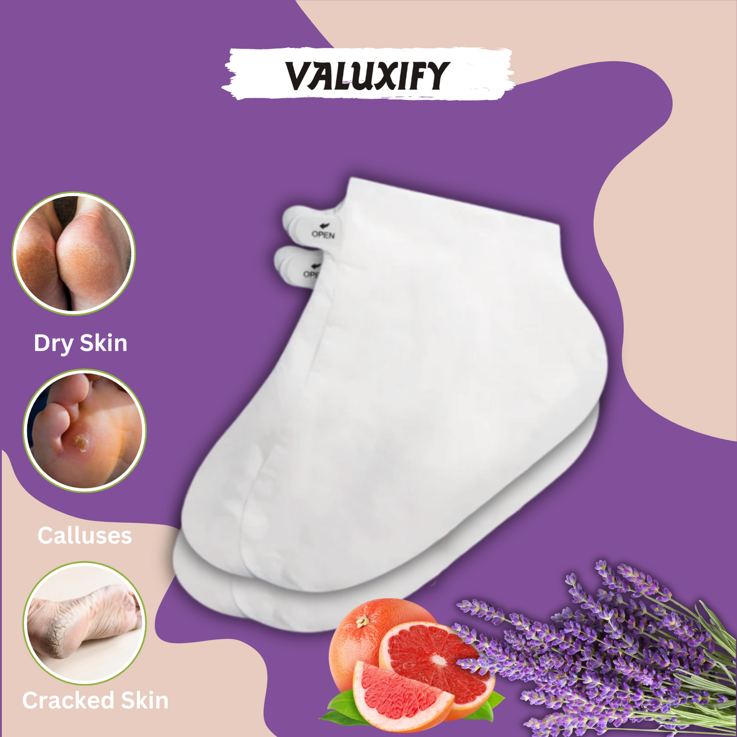 Derma v10 Moisturising Exfoliating Foot Mask