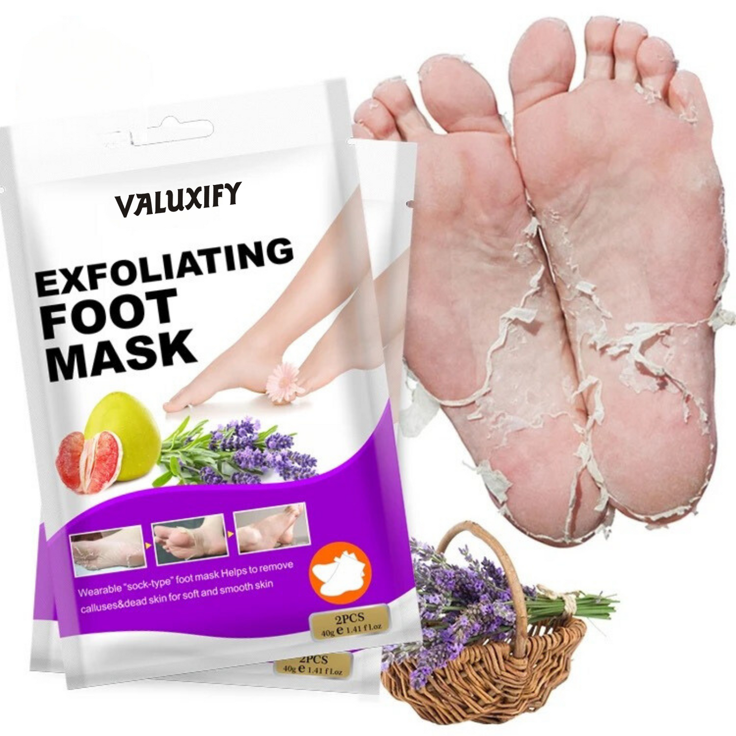Derma v10 Moisturising Exfoliating Foot Mask