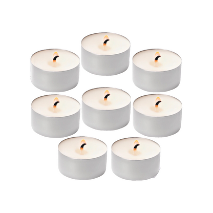 opella unscented tea lights 40 pack 8 hour long burn fragrance free candles
