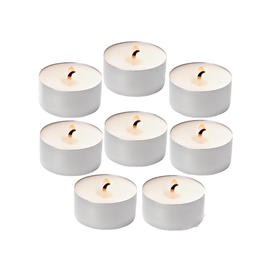 opella unscented tea lights 40 pack 8 hour long burn fragrance free candles

