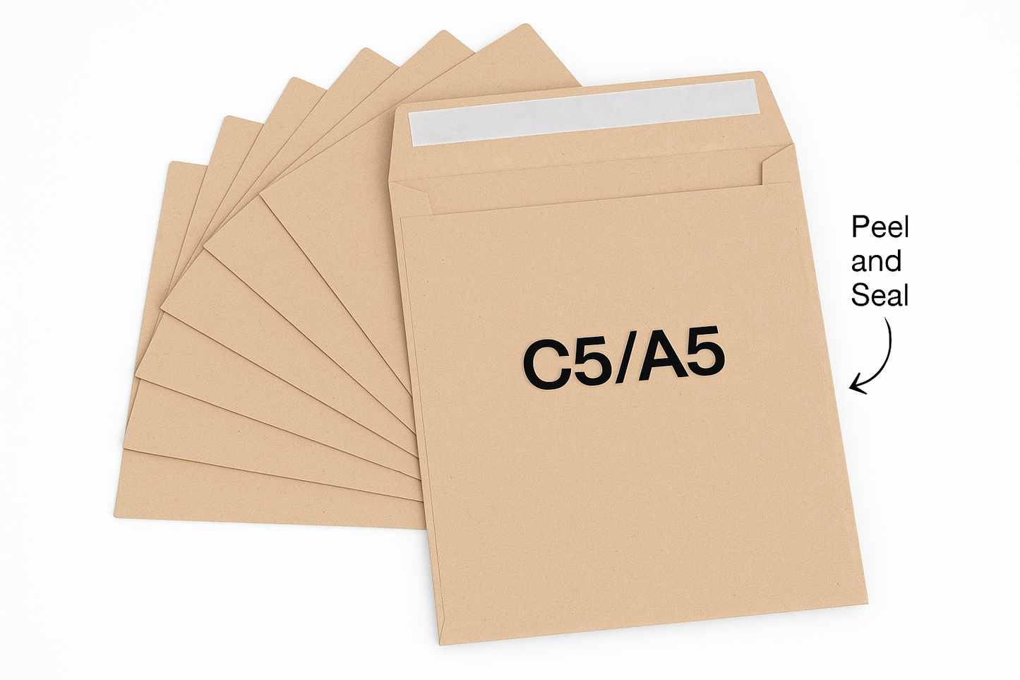 25 | C5 Manila Envelopes  Peel And Seal 70gsm Paper  228mm x 162mm