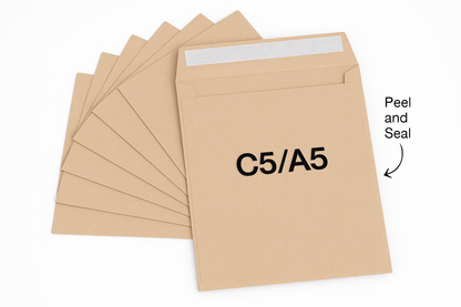 25 | C5 Manila Envelopes  Peel And Seal 70gsm Paper  228mm x 162mm